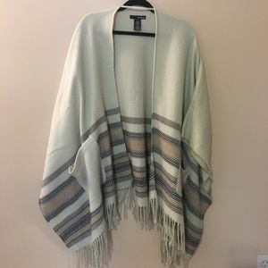 Black and Tan stripped poncho/cardigan